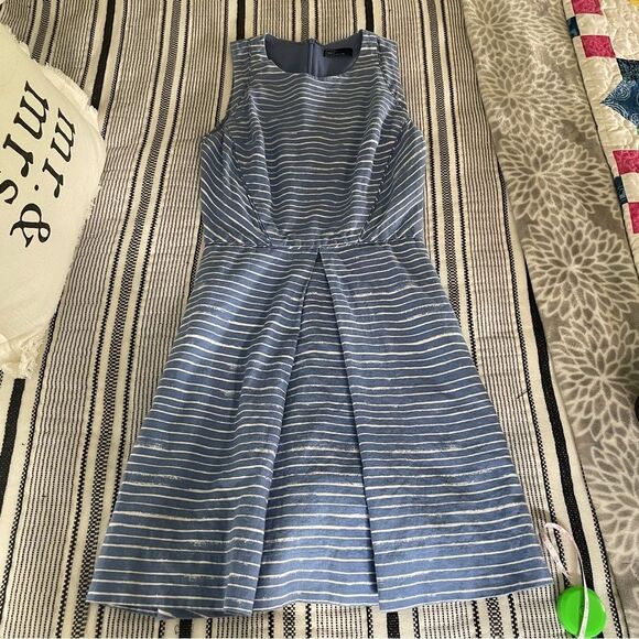 GAP Blue Knee Length Y2K Fit & Flare Sleeveless Dress sz 0 Preppy Fishermancore - Picture 12 of 16